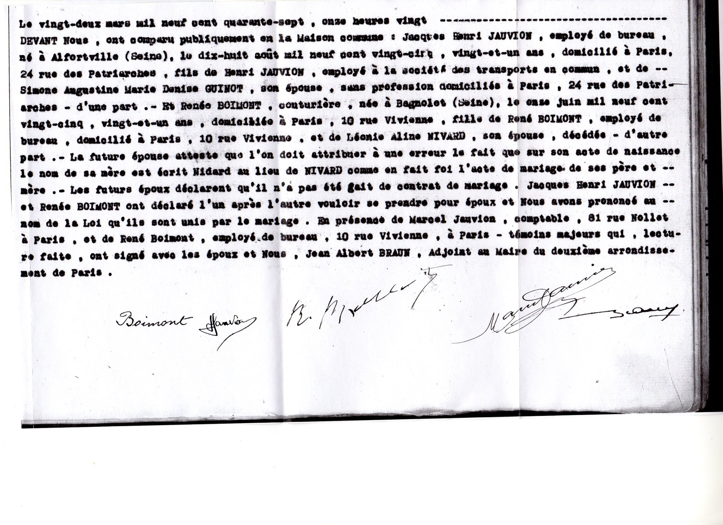 Mariage Jauvion Jacques - Boimont Renee 22_03_1947.jpg